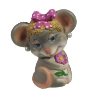Фигурка декоративная Мышка Буся (серая) - купить с доставкой