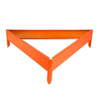 Клумба оцинкованная Терция, 50 × 15 см, оранжевая - купить с доставкой