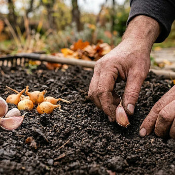 Посадка озимого чеснока и лука: секреты богатого урожая