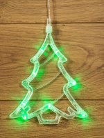 Фигура светодиодная Елочка на присоске с подвесом, цвет зеленый - купить с доставкой