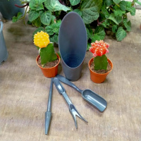 Набор инструментов для кактусов (рогатка, ложечка, и колышек), антрацит - купить с доставкой