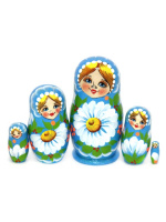 Матрешка Ромашка синяя - купить с доставкой