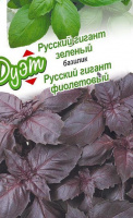 Базилик Русский гигант зеленый + Русский гигант фиолетовый серия Дуэт - купить с доставкой