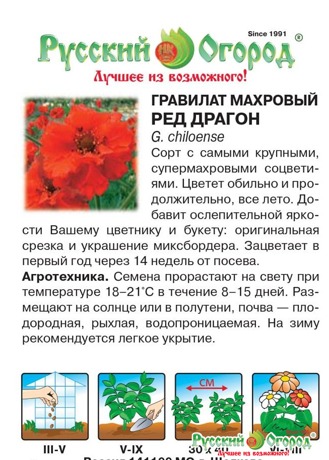 Семена Гравилат Ред Драгон: описание сорта, фото - купить с доставкой ...