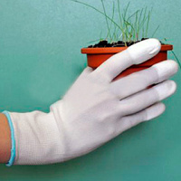 Перчатки садовые с усиленной защитой пальцев белые, размер L - купить с доставкой