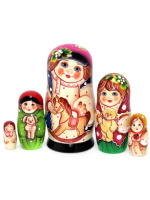 Матрешка Семен с лошадкой, 14см - купить с доставкой