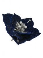Цветок синий с серебром  - купить с доставкой