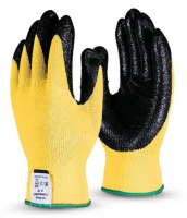 Перчатки в черной обливке желтые, размер М - купить с доставкой