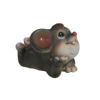 Фигурка декоративная Мышонок Мигель (серая) - купить с доставкой