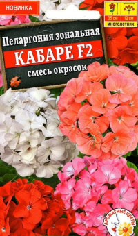 Пеларгония Кабаре F2, смесь окрасок