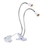 Фитосветильник для 2-х фитоламп на прищепке, E27 TLI-281 WHITE E27x2 PLANT