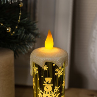 Фигура световая Свеча золото Снеговик - купить с доставкой