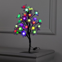 Светодиодный куст Розы большие 34 см, 32 LED, мигание, 220 В, свечение мульти (RG/RB) - купить с доставкой