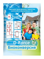 Биоконверсия для дачных туалетов, септиков и выгребных ям, 75г D-FORCE  - купить с доставкой