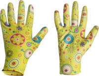 Перчатки хоз нейлоновые с нитриловым покрытием желтый, размер М - купить с доставкой