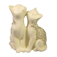 Фигура декоративная Кот и кошка, цвет слоновая кость - купить с доставкой