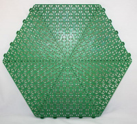 Покрытие модульное шестигранник, зеленое - купить с доставкой