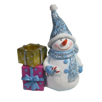 Снеговик с подарками голубой - купить с доставкой