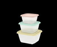 Набор контейнеров для продуктов Прованс №1 СВЧ, 3шт (0,6л; 1л; 1,7л) с разноцветными крышками - купить с доставкой