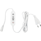 Таймер с вилкой и разъемом L,N,G для фито светильника, 220В, 150Вт UST-E33 WHITE 2M