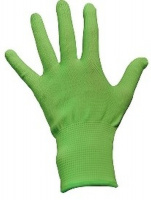 Перчатки зеленые без обливки, размер L - купить с доставкой