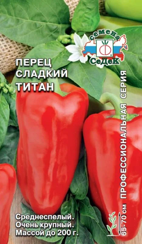 Купить семена Перец Титан сладкий (СеДек), семена перца в интернет-магазине Кали