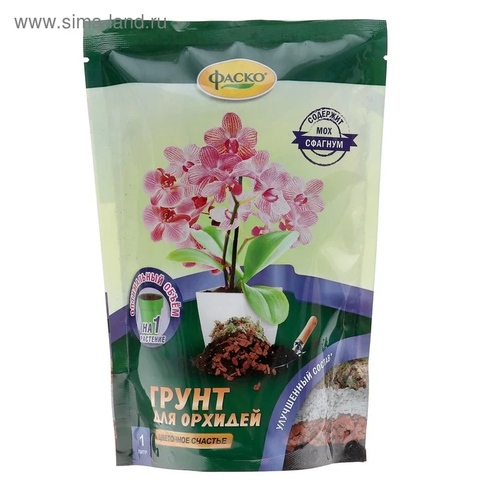 Купить Грунт для орхидей Цветочное счастье дой-пак, 1л в Москве и РФ ...