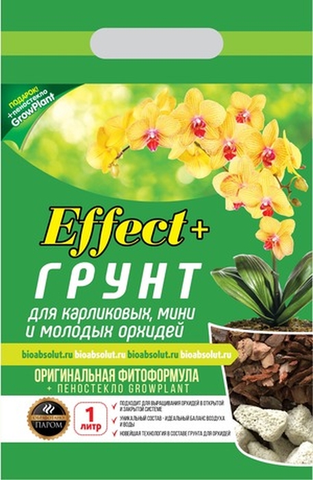 Грунт для мини орхидей + пеностекло Effect+, 1 л - купить с доставкой